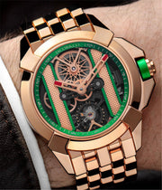 Jacob & Co. Epic X Bridges Rose Gold Bracelet (Green)